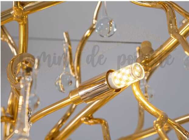 Candelabru Divino Gold Dining 1800x450 E14 LM,17 surse de iluminare